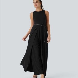 NWT HALARA Breezeful™ Zipper Sleeveless Pocket Contrast Quick Dry Jumpsuit L